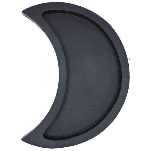 Crescent Moon Crystal Tray  - Black