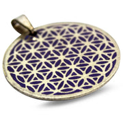 PENDANT-FLOWER OF LIFE PURPLE