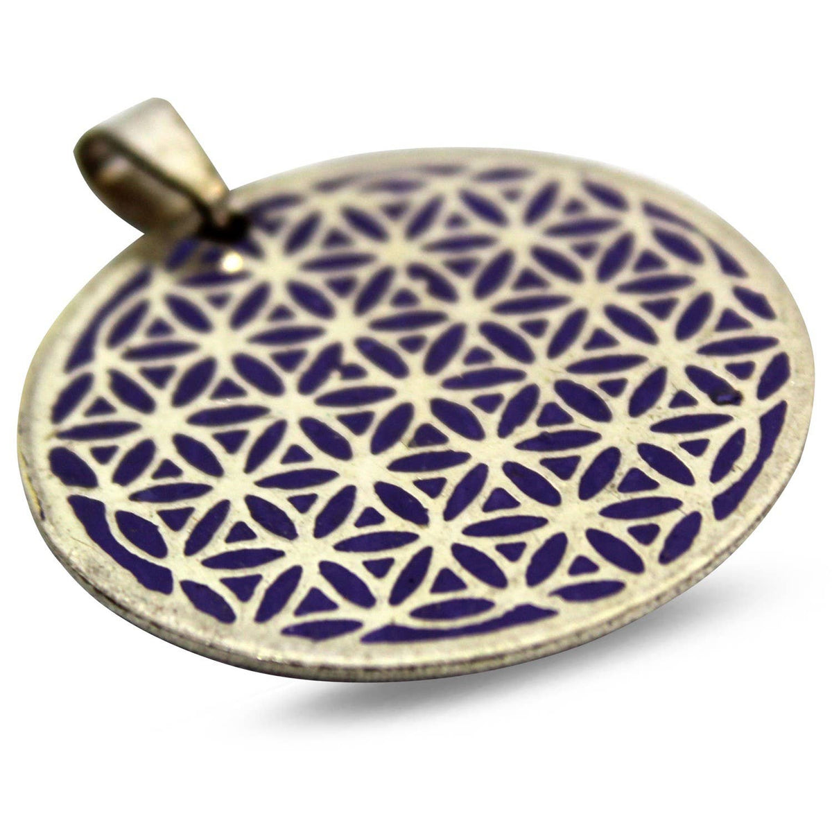 PENDANT-FLOWER OF LIFE PURPLE