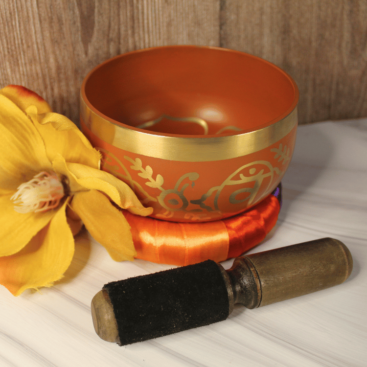 Sacral Chakra Singing Bowl Orange - 5 inch