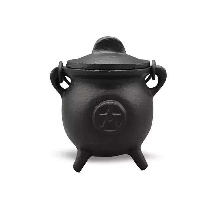 Cast Iron Cauldron Pentacle Black 11x10 cm