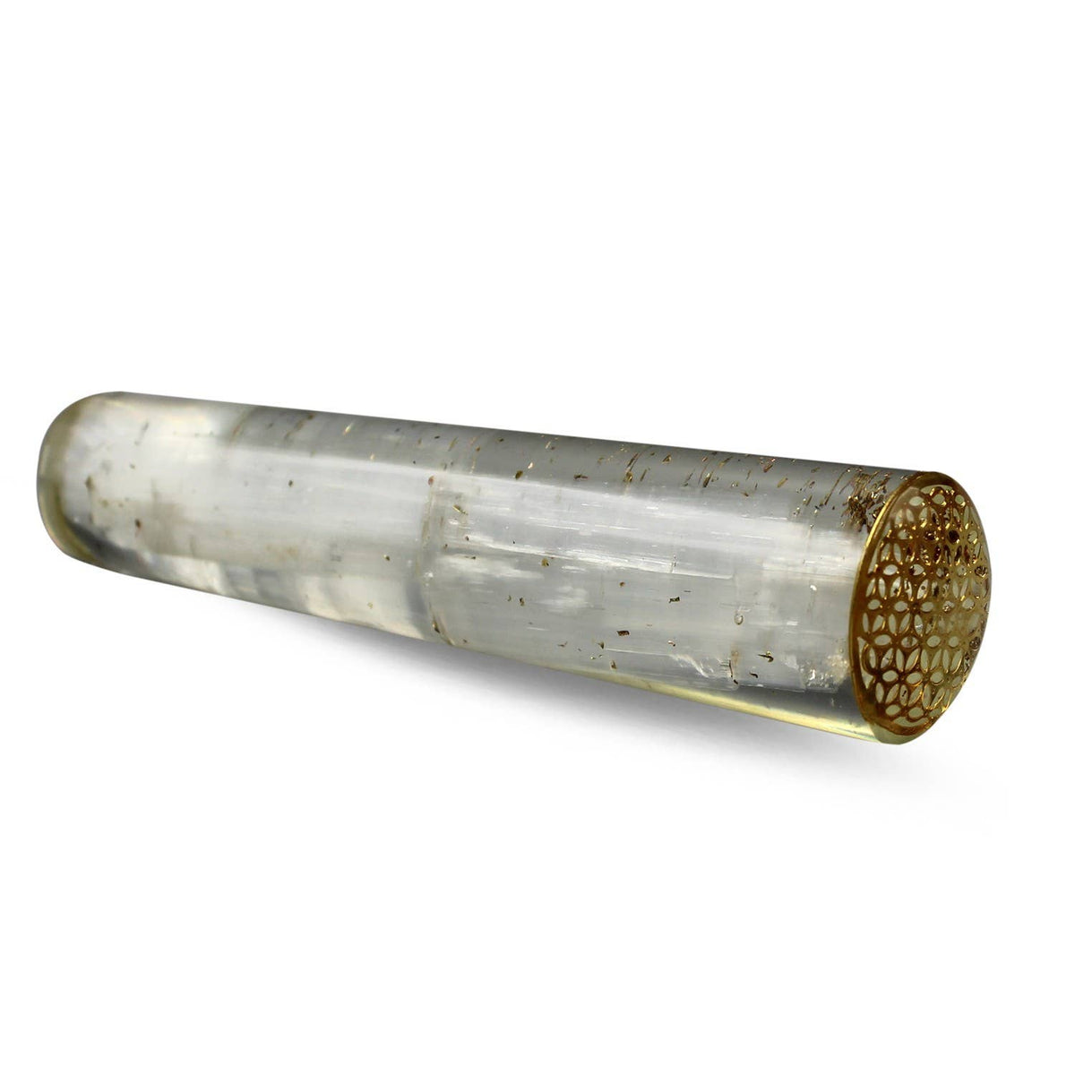 Orgonite wand Selenite with the Flower of Life