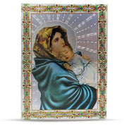 Aluminium Plate Virgin Mary And Jesus 30 X 42