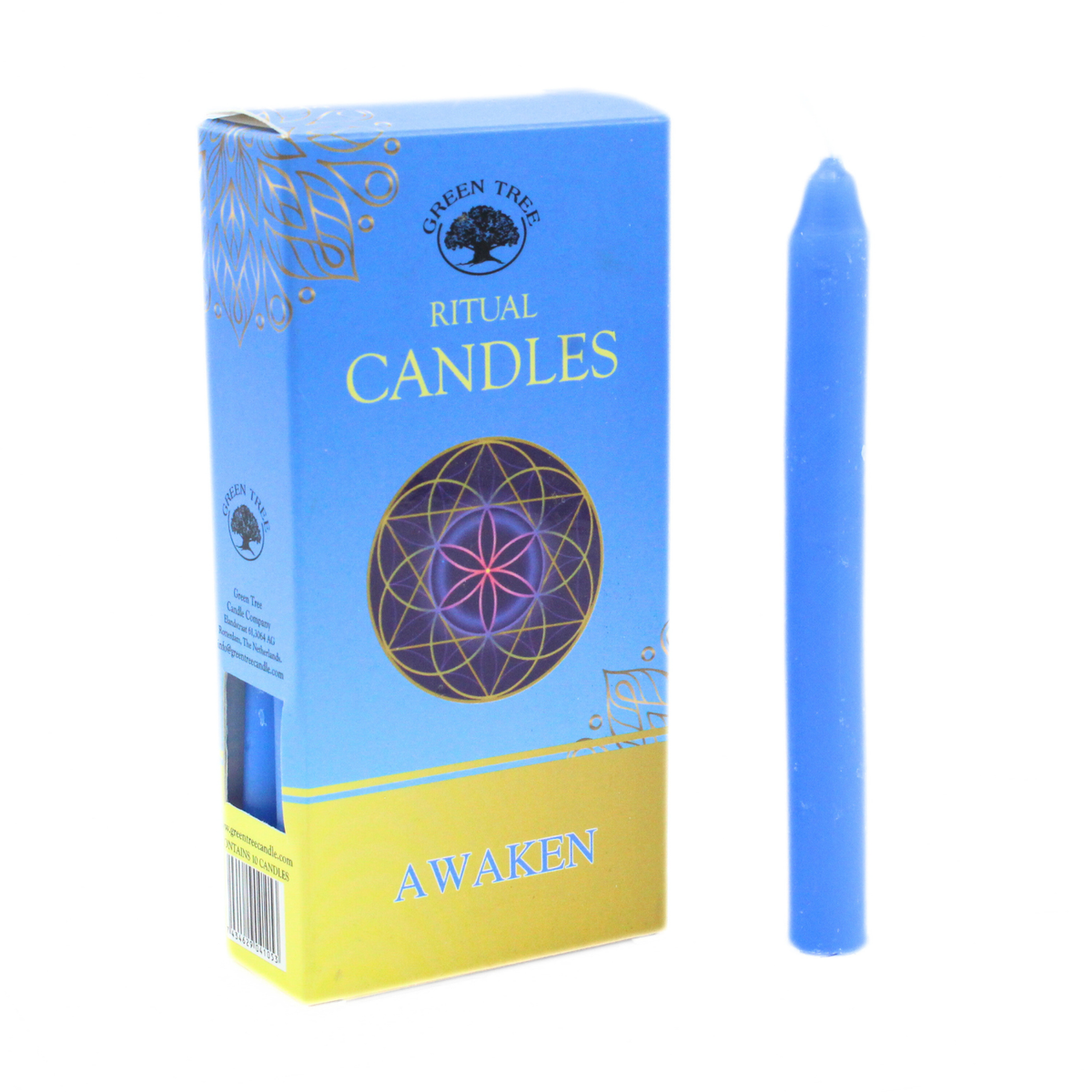 Green Tree Ritual Candles Awaken 10 pack