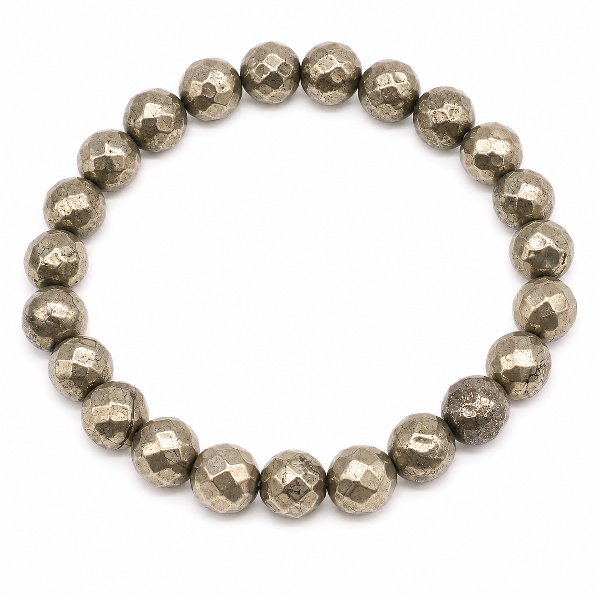 Pyrite Faceted Beads Bracelet 6mm - Peru