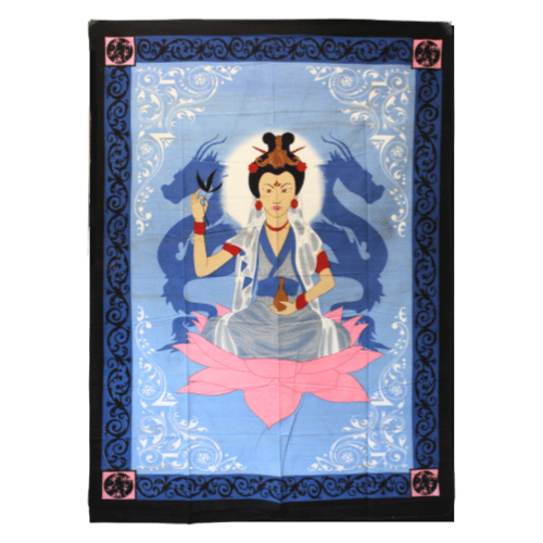 Cotton Tapestry Kwan Yin 52x76"