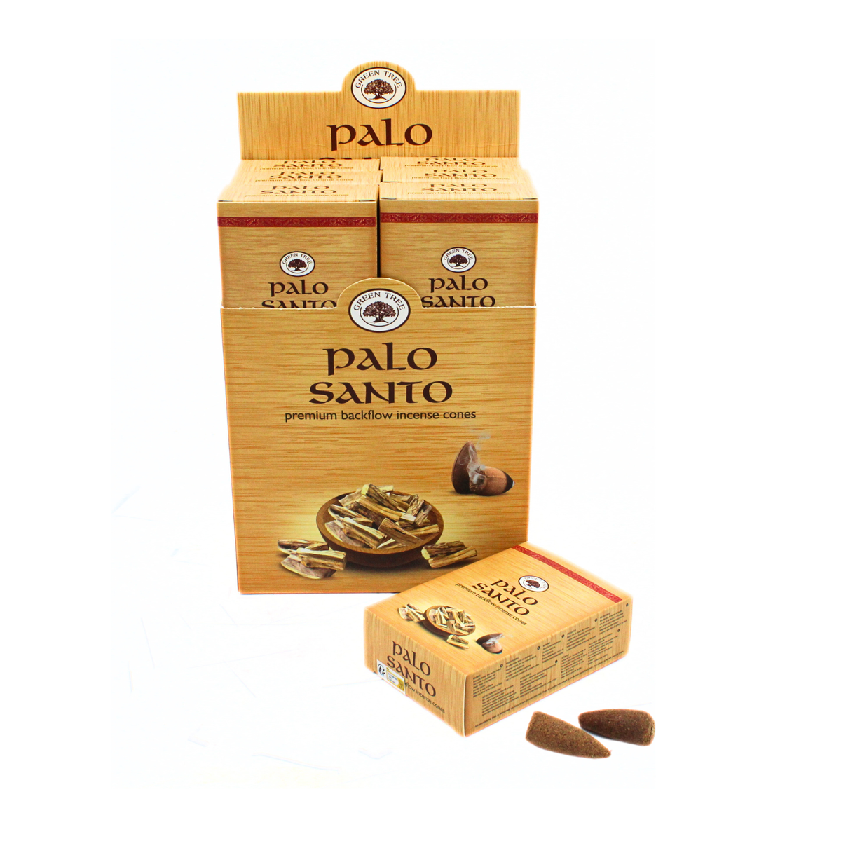 Green Tree Palo Santo Backflow Incense Cones (pack of 12)