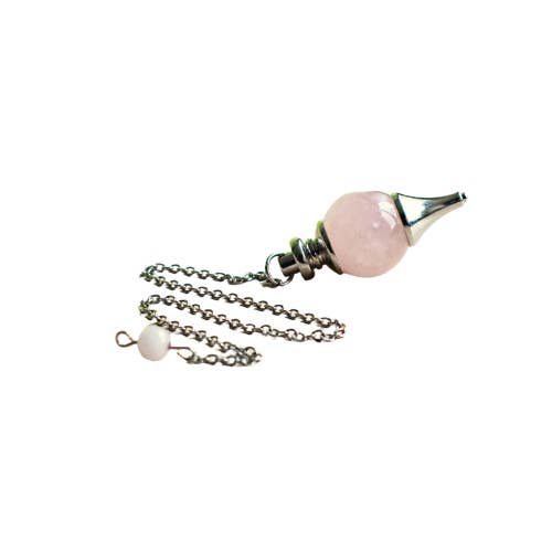 Rose Quartz Sphere Pendulum 4cm