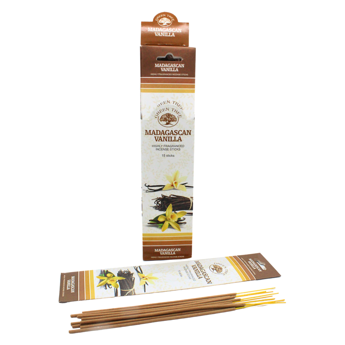 Green Tree Madagascar Vanilla Incense 15 Sticks