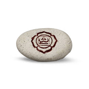 Pebble - Engraved River stone 1st Chakra Red