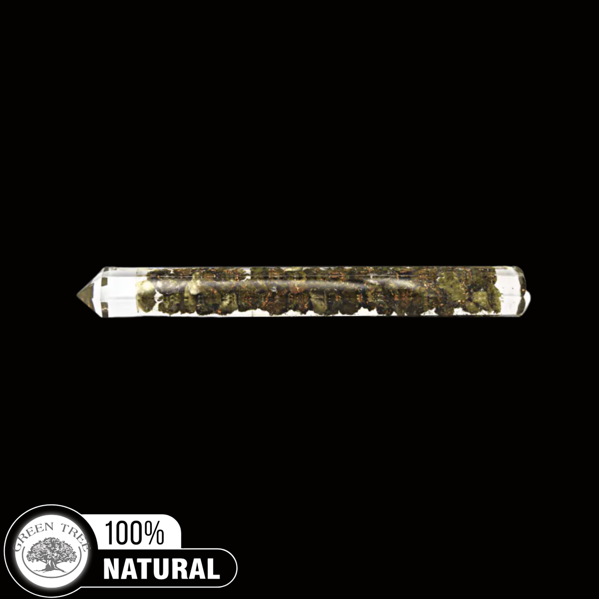ORGONE FACETED MASSAGE WAND EPIDOT