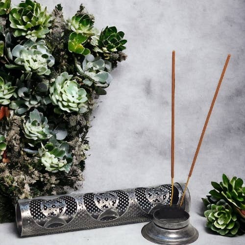 Iron Incense Tower Burner Triple Moon & Star