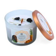 Green Tree Gemstone Candle Cleansing Sandalwood 256g