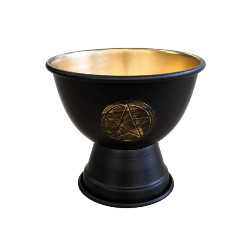 Metal Smudging Bowl (11,3 x 10) – Pentagram (Black)