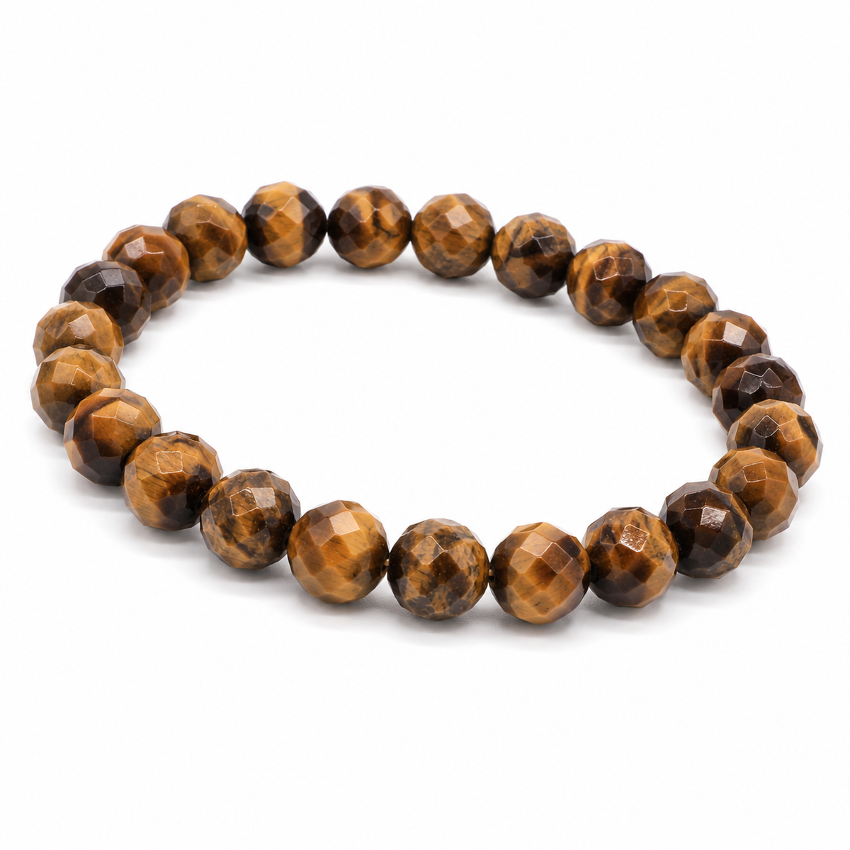 Tiger's Eye Faceted Beads Bracelet 8mm - South Africa