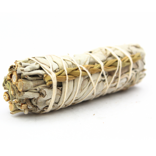 Happiness Sage & Sweetgrass Smudge Stick 10 cm with Label
