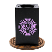 Metal T-Light Holder & Incense Burner Spiral & Flower