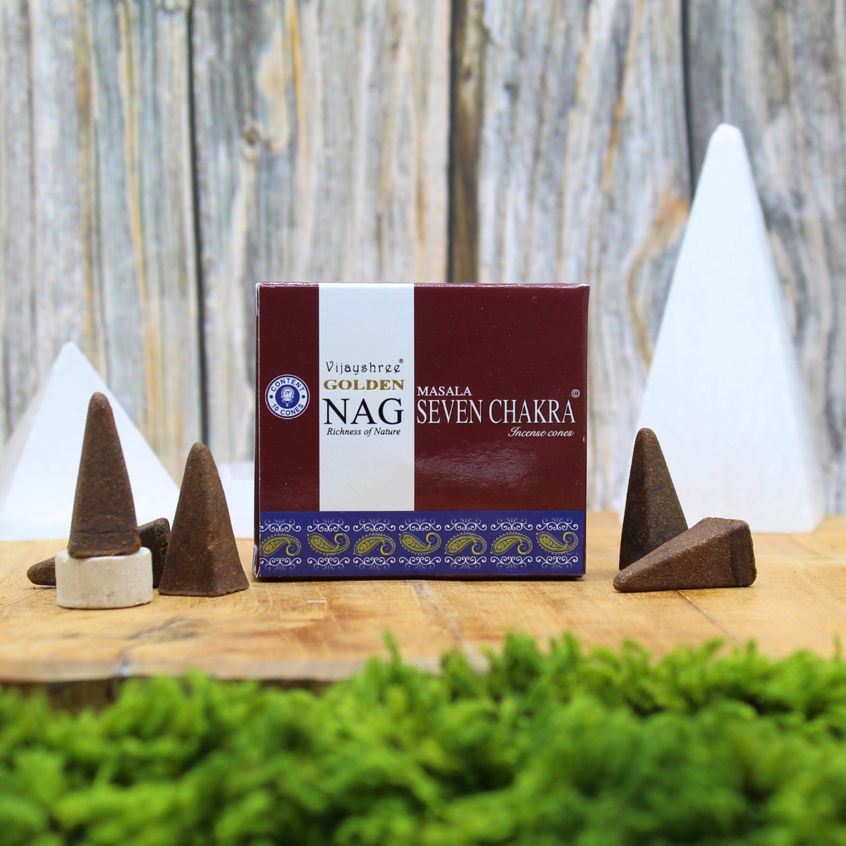 Golden Nag Seven Chakra Cones
