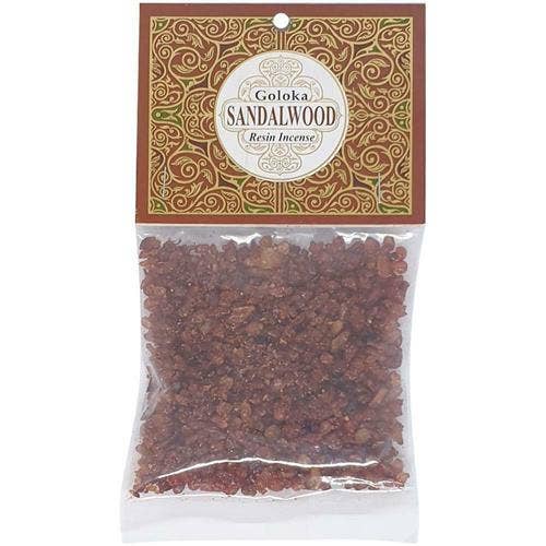 Goloka Resin Incense Sandalwood  - 30 grams 12 packs