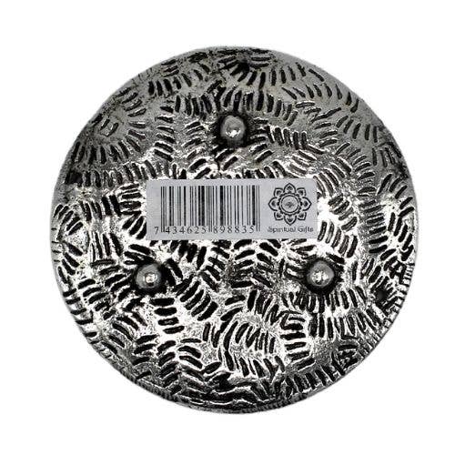 Incense Holder Lotus Flower Silver Antique Finish