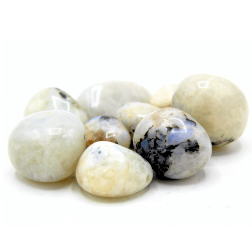 White Labradorite 'A' Tumbled Stones 200 gr
