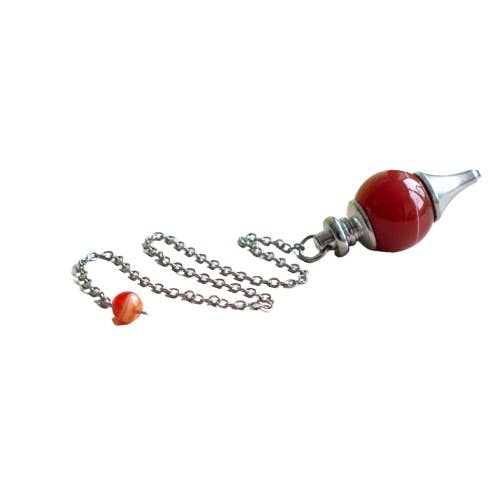Carnelian sphere pendulum 4cm