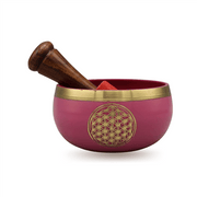 Singing bowl pink Flower Of Life 9 cm set of 4 pcs
