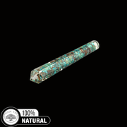 ORGONE FACETED MASSAGE WAND  CHRYSOCOLLA