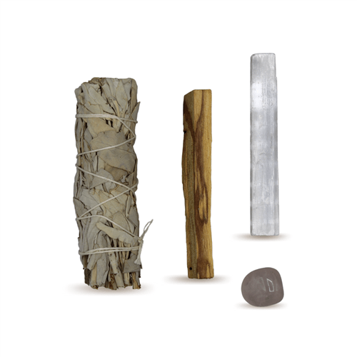 Energy Cleansing Smudge Kits w/ Rose Quartz