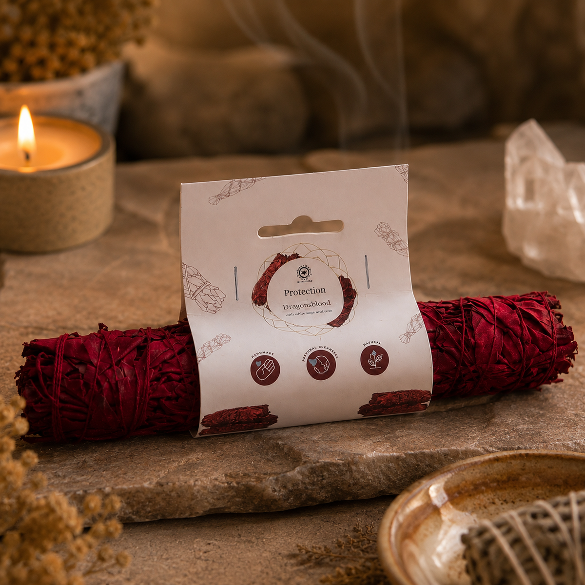 Dragons Blood Protection Sage large with label