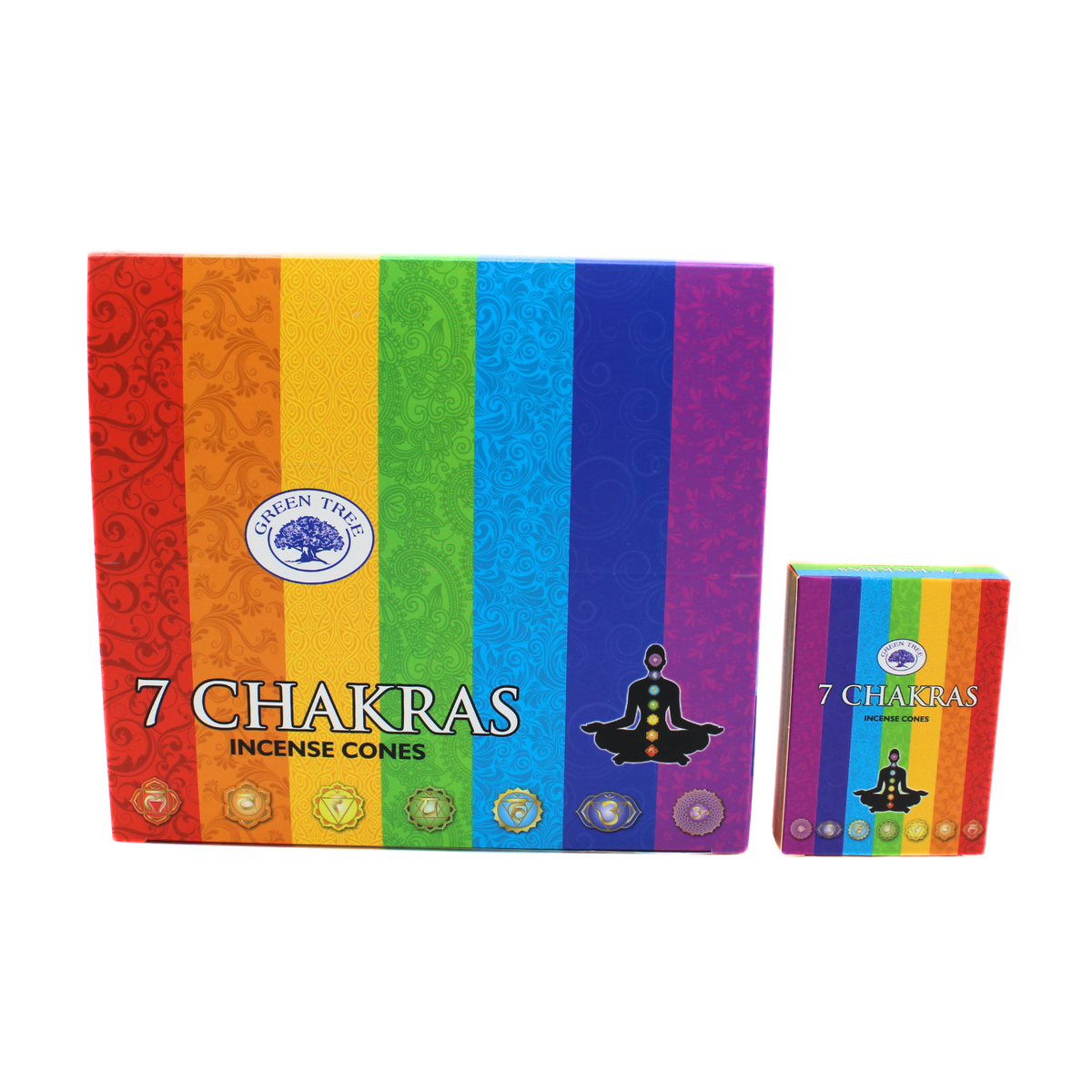 Green Tree 7 Chakra Cones (10 pieces)