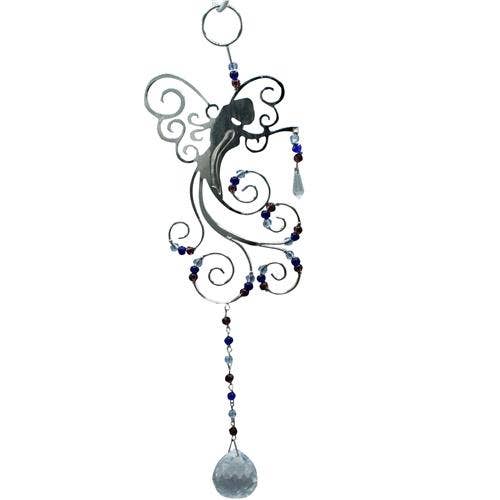 Wire Hanging Crystal - Angel