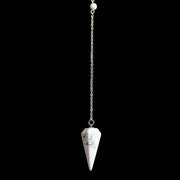Howlite conical pendulum 3.5cm