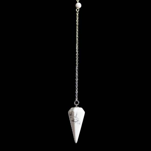 Howlite conical pendulum 3.5cm