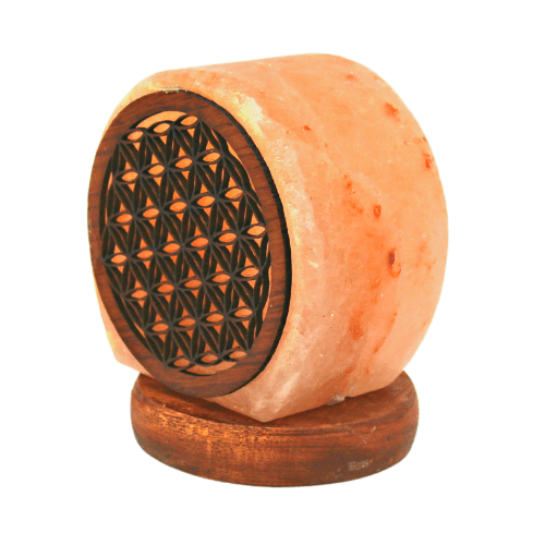 USB Himalayan Salt Lamp Flower of Life 1kg