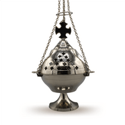 Nickel incense burner 8.50"