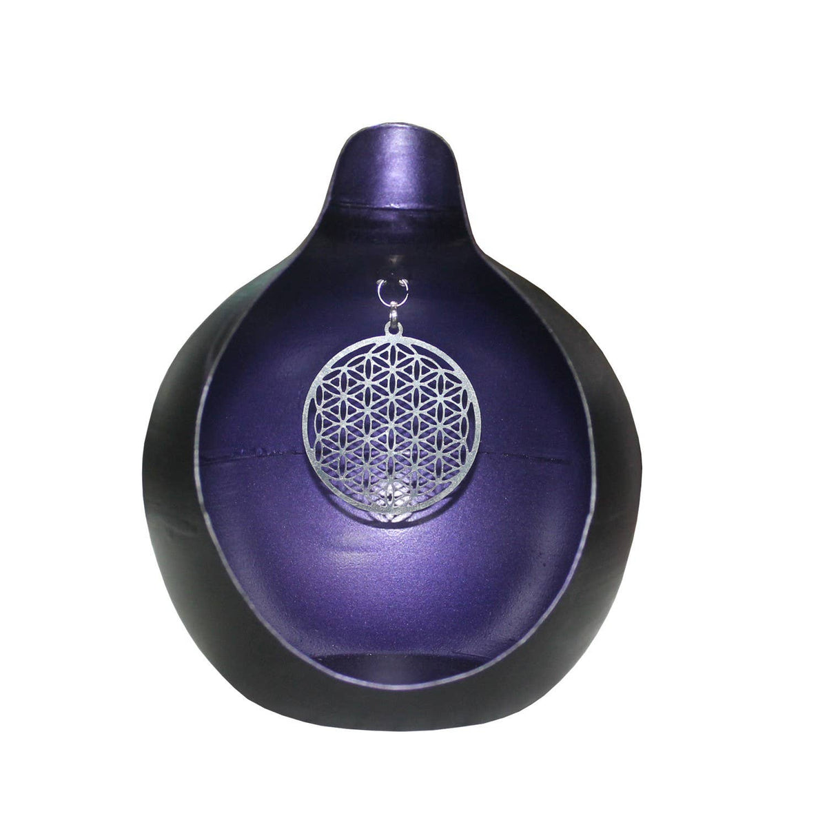 TEARDROP SHAPE T-LIGHT HOLDER-FLOWER OF LIFE