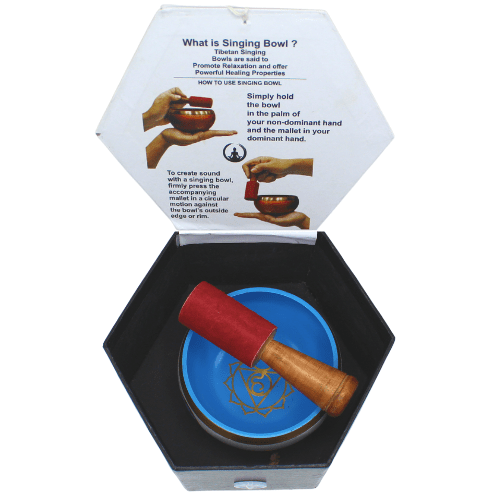 Throat Chakra white singing bowl 10 cm