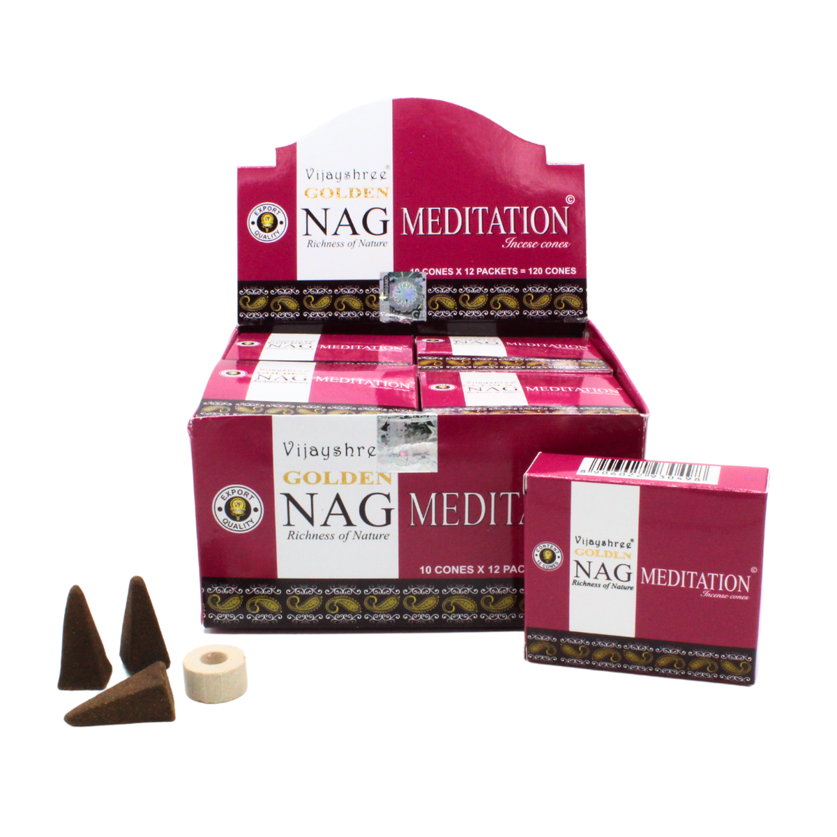 Golden Nag Meditation Cones