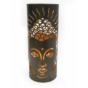 Metal Floor Candle Holder Buddha  Small 47cms dia 20cms