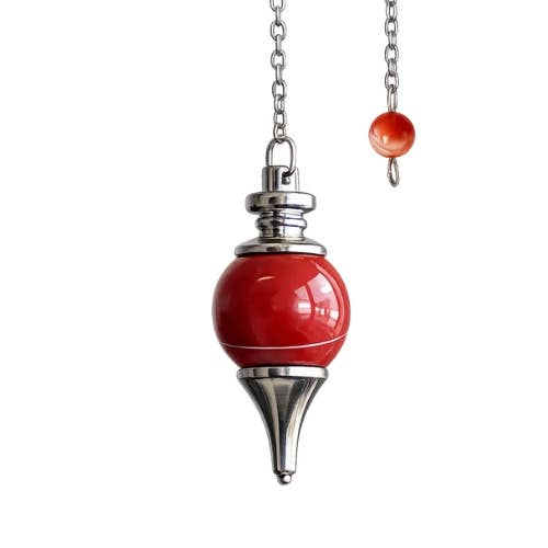 Carnelian sphere pendulum 4cm