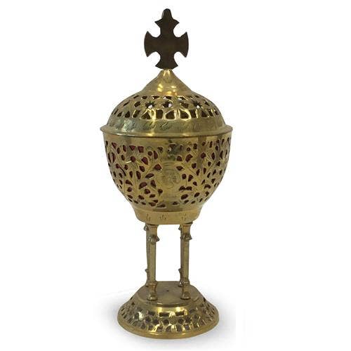 Akropol Incense Holder with Cross (20cm)