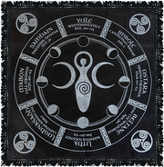 Pagan Wheel of the Year Altar Cloth 60X60 cms