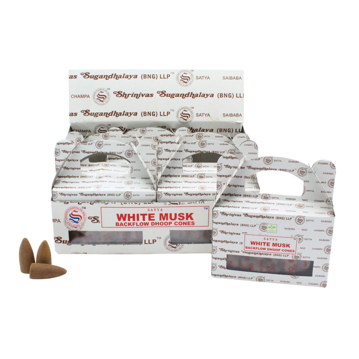Satya White Musk Backflow Dhoop cones