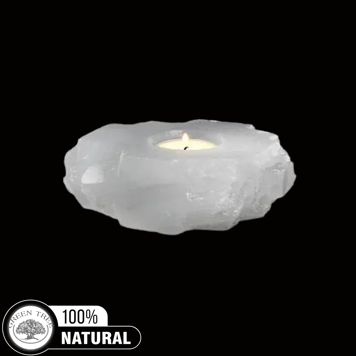 Selenite Tealight Holder 13 x 4 cms
