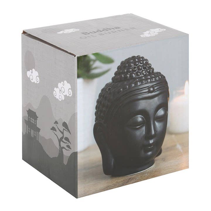Buddha Head Oil Burner - Black