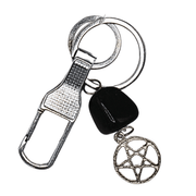 Keychain - Pentagram & Black Tourmaline Set of 6 pcs
