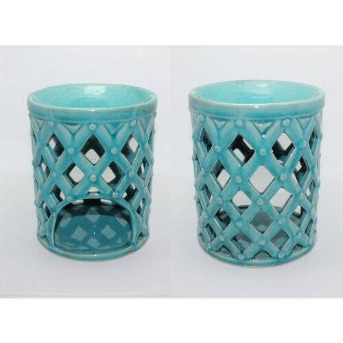 Turqoise ceramic aromaburner (13x13x16) 67042