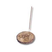 Mango Wood Incense Holder Triquetra with wooden border