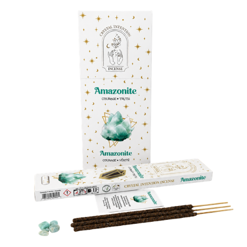 Native Soul Crystal Intention incense with Amazonite Chips